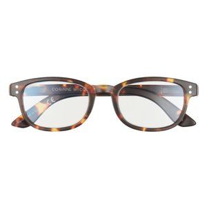 NEW COLORSPEX by CORINNE MCCORMACK tortoise blue light glasses with case